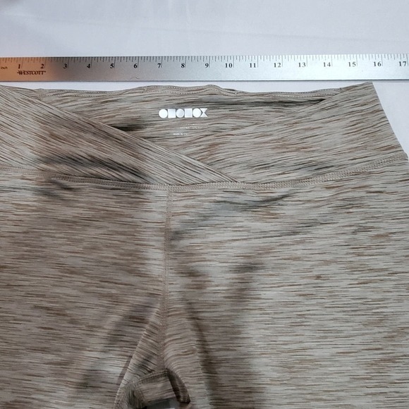 ODODOS Leggings Womens Size XL Heathered Brown Beige Cropped Workout Gym - Picture 8 of 10